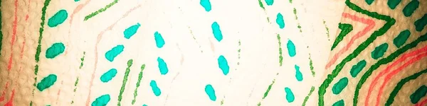东方水彩画 Shibori潜水模式 红条染色水彩图案 红条Ikat纹理 绿色浅绿色效果 红领带染料光带 领带染料的设计结构 — 图库照片