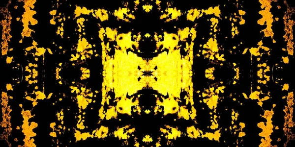 概要シームレスゴールド ドットゴールドカラーファッションスポット アート グレイン ブラシ 古い黒い形 黄色のスポットシームレスな効果 ダークブラック グラウンジ 銀河背景夜の概念 — ストック写真