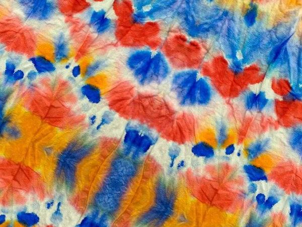 Синяя Краска Галстуков Шаблон Шибори Дип Tie Dye Design Texture — стоковое фото