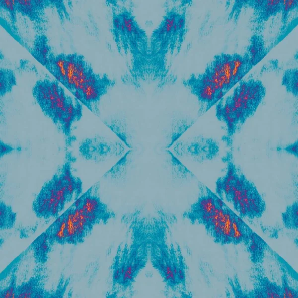 Cyan Yaratıcı Kravat Boyası Beyaz Karlı Arkaplan Ateşli Aqua Süslemesi — Stok fotoğraf