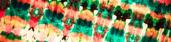 系上染料霓虹梯度水彩画 红条Ikat纹理 红色领带 浅色印花 Tye Dye浸渍纹理 绿色条纹绿色设计 红光染色水彩图案 Tie Dye — 图库照片