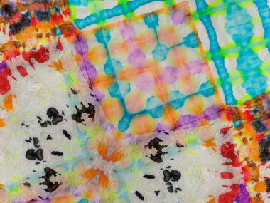 Gri Çiçek Kalıbı. Etnik Dip Deseni. Mavi kravat boyası çiçekli yama. Kravat boyası desenli kırmızı çizgili suluboya desenli. Patchwork Etnik Ombre Etkisi. Boyama Çizgisi Gradyan Suluboya.