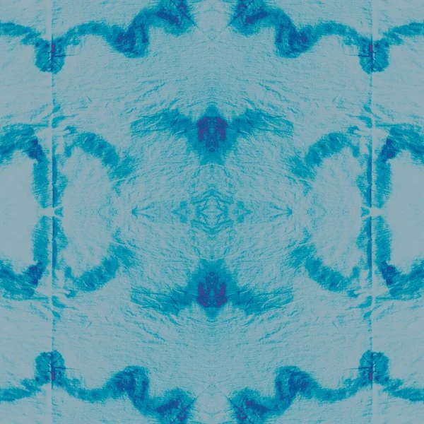 Teal Dyed Art Batik Congela Aquamarine Frost Frost Endless Cold — Fotografia de Stock
