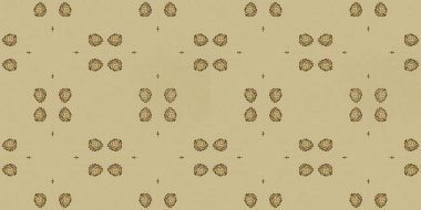 Altın Suluboya Sonsuz Haç. Endonezya teni desenli altın. Kahverengi Özbek Geometrik Batik. Bej renkli Geometrik Çiçek Döşemesi. Klasik Geometric Gold Print. Bej Çiçek Yazdırma Hint Mozaik Çiçeği.