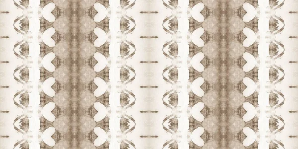 Retro Geometric Spray Scary Ethnic Print Sepia Repeat Batik Old — Stock Photo, Image