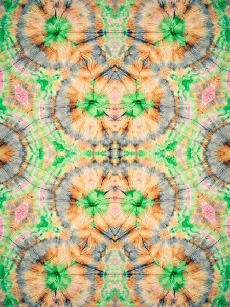 Weiße Kaleidoskopfliese Pastell Aquarell Print Vorhanden Regenbogen Gebürstet Textur Folk — Stockfoto