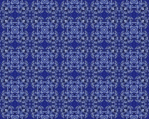 Blue Arabesque Endless Motif Morocco Geometric Pattern Boho Lisbon Geometric — стокове фото