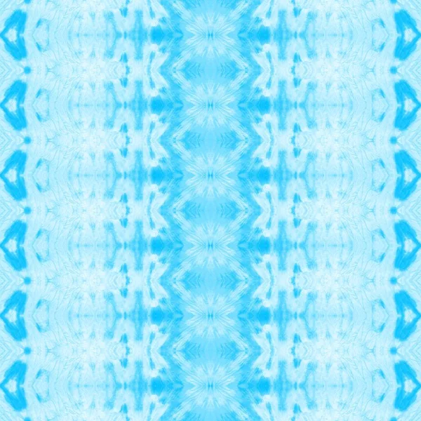 Biały Plemienny Batik Morze Zabarwione Tekstury Cyan Ikat Niebieski Barwnik — Zdjęcie stockowe