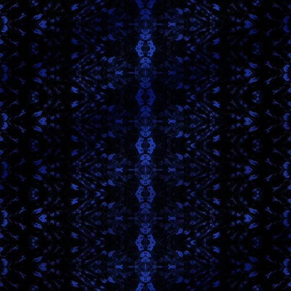 Azul Boho Aquarela Geométrica Têxtil Zig Zag Impressão Tribal Azul — Fotografia de Stock