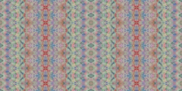Boho Grunge Impressão Tingida Multicolor Geo Ikat Pulverizador Boêmio Rainbow — Fotografia de Stock