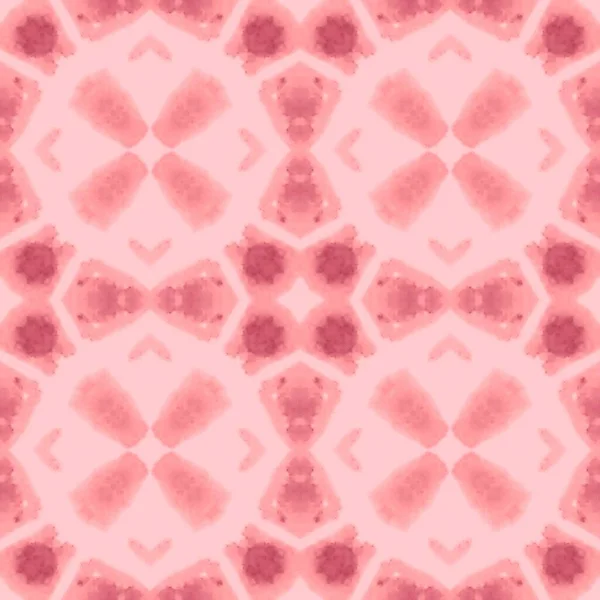 Арабеський Геометричний Друк Batik Вінтажний Геометричний Орнамент Рожевий Східний Квітковий — стокове фото