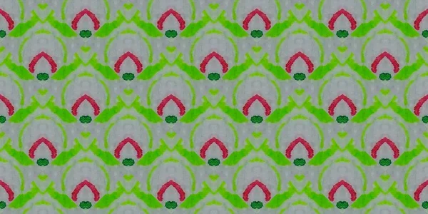 Punto Verde Repetir Batik Red Continuous Wavy Rhombus Fondo Pantalla —  Fotos de Stock