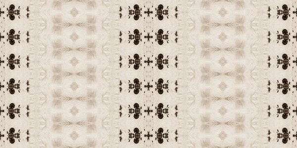 Gescheurde Boho Textuur Oude Geo Aquarel Sepia Naadloze Batik Retro — Stockfoto