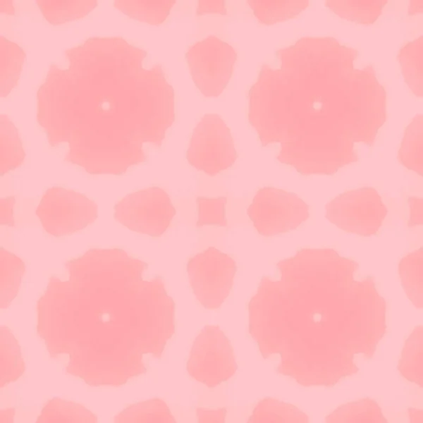 Португальская Девчачья Плитка Украшенный Орнамент Повтори Розовый Акварельный Цветочный Принт — стоковое фото