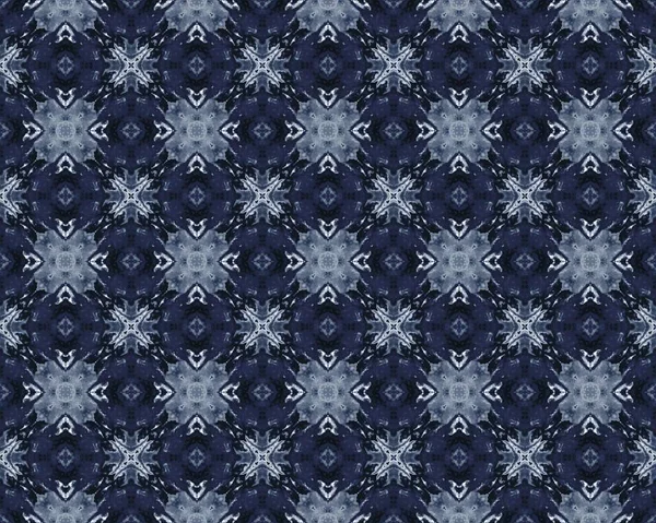 Dibujo Quatrefoil Turco Patrón Geométrico Lisboa Boho Tinta Floral Azul —  Fotos de Stock