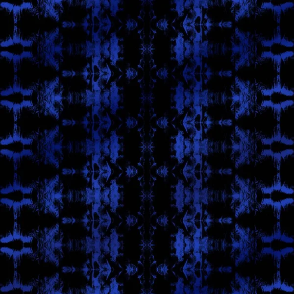 Cepillo Mezclilla Bohemia Negra Cepillo Patrón Azul Black Geo Abstract — Foto de Stock
