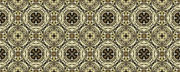 Portugisiska Geometriska Mönster Kakel Gold Spanish Rustic Mönster Guldakvarell Mosaik — Stockfoto