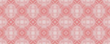 Fas Geometrik Fayans Fayansı. Kırmızı Etnik Mürekkep Pembe Çiçek deseni Boho. Kızıl Türk Kırsal Çiçeği. Kızıl Fas Etnik İkat. Kusursuz kabile dokusu. Özbekistan Geometrik Batik Döşemesi.