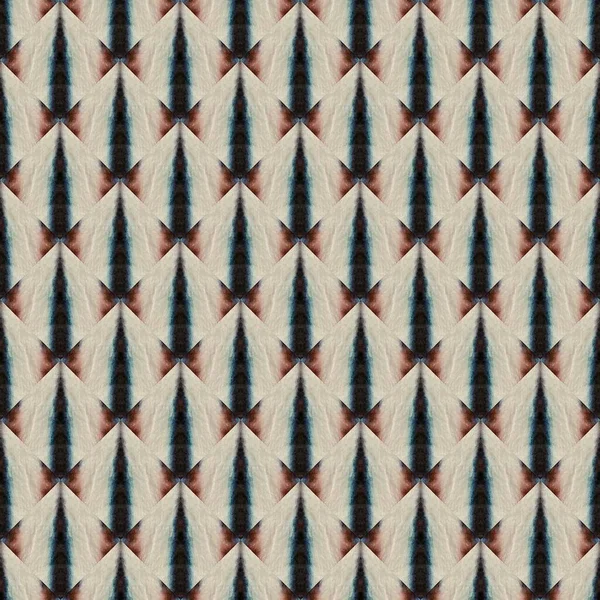 Kinderstreep Inkt Lijn Squama Separator Kleurrijke Batik Vis Rhombus Weegschaal — Stockfoto