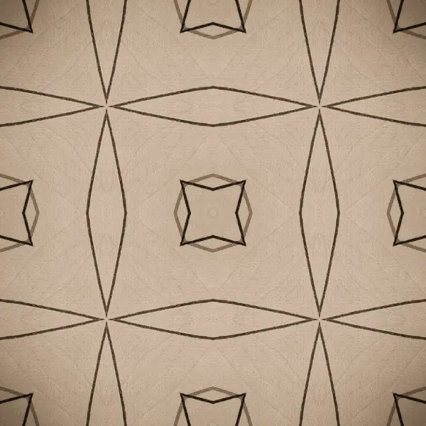 Tintavázlat Rajzolás Egyszerű Bézs Papír Geometrikus Geometria Szürke Durva Minta — Stock Fotó