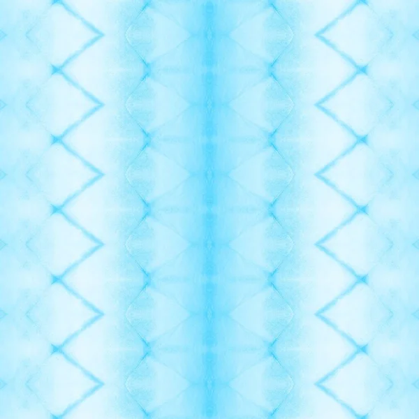 Μπλε Bohemian Zag Λευκό Επαναλαμβανόμενο Αποτύπωμα Εκτύπωση Νερού Βούρτσα Σύννεφα — Φωτογραφία Αρχείου