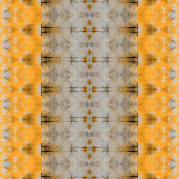 Orange Dyed Stripe Patchwork Splash Tribal Batik Brown Dyed Grunge — Fotografia de Stock