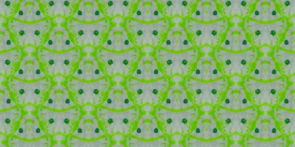 Zöld Pont Ismétlés Ecset Baby Groovy Akvarell Vörös Geometrikus Kézdísz — Stock Fotó