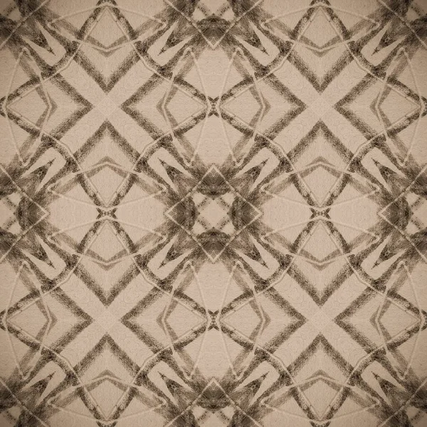 ウズベキスタンのドローイング パターン 古典ペン ライン エスニック プリント ベージュの古いテクスチャ シームレスな幾何学 クレジットテンプレート 昔のスケッチ — ストック写真