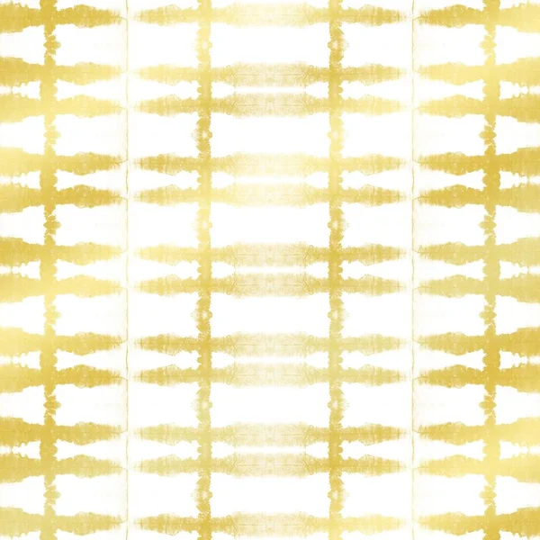 White Geo Textile Pintura Boho Dourada Escova Sem Costura Branca — Fotografia de Stock