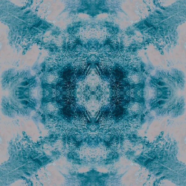 Blue Tie Dye Grunge Star Endless Seamless Grunge Efecto Nevado — Foto de Stock