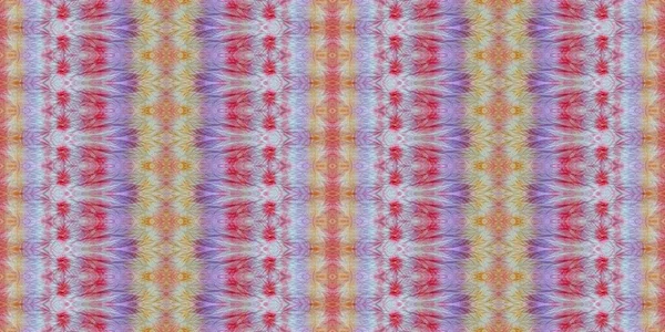 Regenboog Geverfd Batik Gekleurde Boho Streep Stamboom Batik Geo Geometrische — Stockfoto