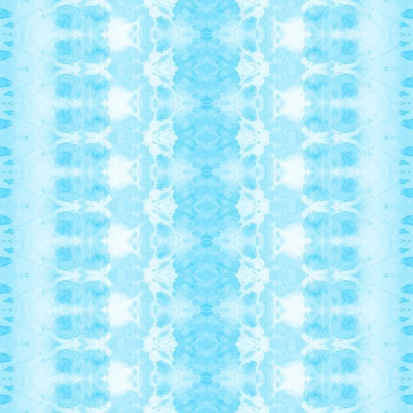 Blue Seamless Batik Sea Hand Textile White Traditional Zag Azure — Stockfoto