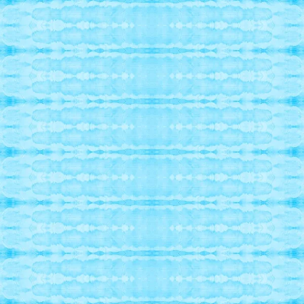 クラウド プリント ブルー幾何学的テクスチャ ブルー柄プリント 水の枯れ木 青染めの織物 白部族のバティック スカイハンドタイダイ ブラシ シアン — ストック写真