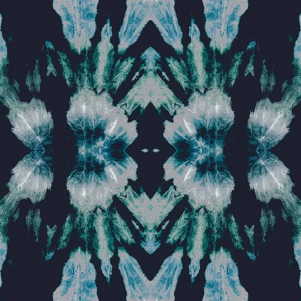 Blue Tie Dye Grunge Snow Mystery Seamless Black Night Artistic — Stock Photo, Image