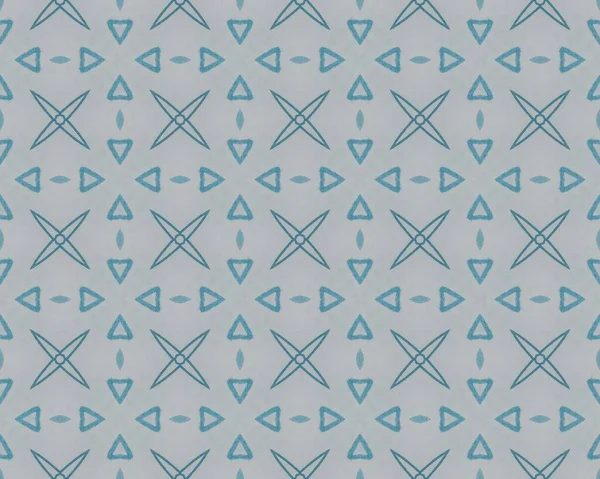 Niebieska Podłoga Etniczna Plemienny Geometryczny Batik Boho Niebieski Marokański Projekt — Zdjęcie stockowe