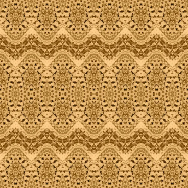 Gold Dyed Pattern Brown Tribal Brush Geo Abstract Yellow Geometric — Stockfoto