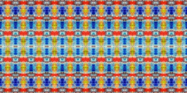 Colored Boho Pattern Geo Stroke Multicolor Boho Batik Colored Pattern — Stockfoto