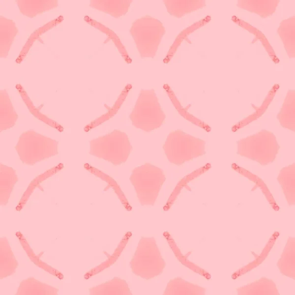 American Girly Batik Print Ornamento Geométrico Vintage Pink Pakistan Endless — Fotografia de Stock