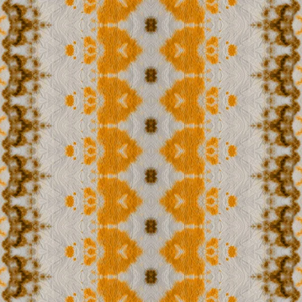 Zabarwione Cygańskie Streszczenie Pomarańczowa Faktura Boho Brązowy Geo Stroke Żółty — Zdjęcie stockowe