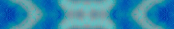 Blue Tie Dye Abstrakt Vattenborste Havssommar Blå Oceanens Akvarell Turkos — Stockfoto