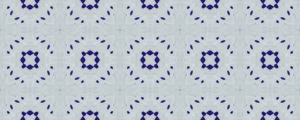 Aquarel Geometrische Bloemenvloer Marokko Geometrische Herhaling Boheemse Rustieke Vloer Navy — Stockfoto
