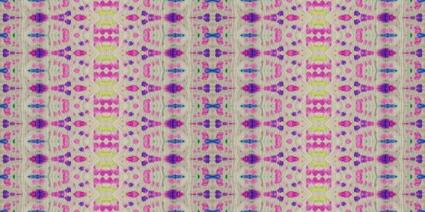 Tęczowa Farba Akwarelowa Geo Bohemian Textile Plemienny Batik Kolorowa Faktura — Zdjęcie stockowe