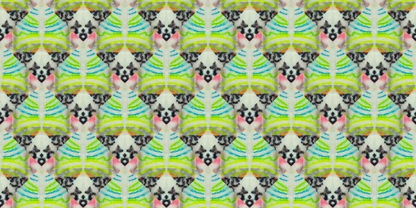 Pastel Geo Animal Batik Pez Serpiente Colorido Repite Ornamento Vieira —  Fotos de Stock