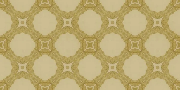 Brown Tan Gold Beige Geometric Gold Print Portoghese Floral Batik — Foto Stock