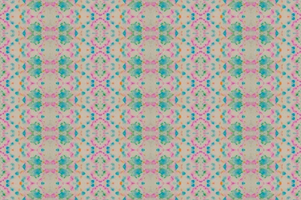 Colored Geo Pattern Boho Brush Dyed Bohemian Texture Multicolor Boho — Fotografia de Stock