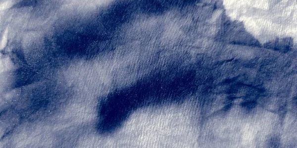 布马克 海军棉花领带黑点 油墨梯度摘要印刷 深蓝色的手工帆布 洗水彩画 油墨摘要污渍 色彩斑斓的水彩画 洗净水墨喷雾器结构 — 图库照片