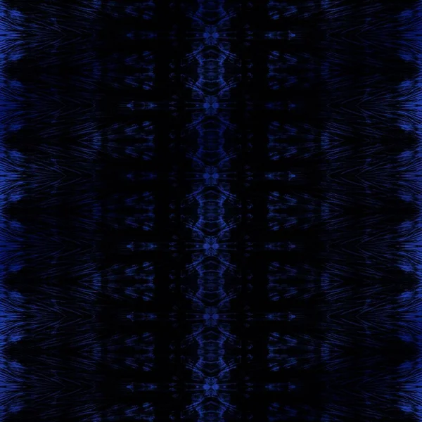 Acquerello Geo Nero Striscia Geometrica Zig Zag Denim Boho Print — Foto Stock