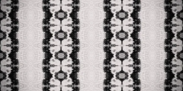 Black Geo Stripe Bílý Odbarvený Štětec Šedá Textura Batik Gray — Stock fotografie