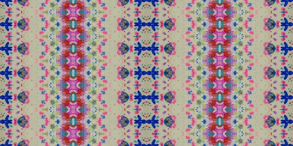 Boho Stroke Renkli Boho Tekstil Geleneksel Sprey Renkli Desen Batik — Stok fotoğraf