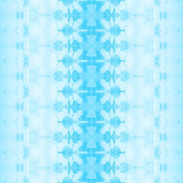 White Geo Abstract Cloud Ikat Sea Dyed Watercolor Cyan Dyed — Stock Photo, Image